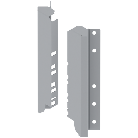 BLUM Z30D000SL45ECK-RW MP R906 Uchwyt drewnianej ścianki tylnej TANDEMBOX, wys. D (224 mm), do SPACE CORNER, prawy+lewy SZARY