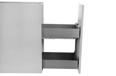 SMARTT KOSZ CARGO DO SZAFKI 60 CICHY DOMYK PEŁNE DNO WYSUW 2 POZIOMY PROWADNICE BLUM ANTRACYT