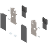 BLUM ZI7.0KS0 Mocowanie frontu LEGRABOX , wys. K, do szuflady wewnętrznej, lewe+prawe, do LEGRABOX pure ANTRACYT MAT