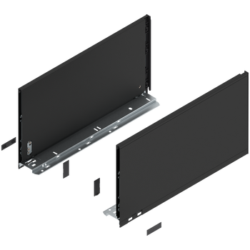 BLUM 770F4502S Bok szuflady LEGRABOX, wysokość F (241 mm), dł.=450 mm, lewy+prawy, do LEGRABOX pure CZARNY CARBON MAT