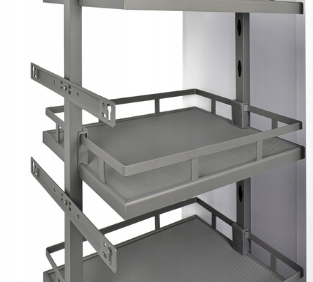 SMARTT KOSZ SPACE CARGO DO SZAFKI 40 PEŁNE DNO WYSUW DOCIĄG 157-187cm 5 PÓŁEK ANTRACYT