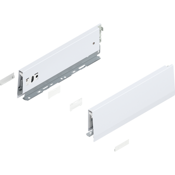 BLUM 470M3002S Bok MERIVOBOX, wysokość M (91 mm), dł.=300 mm, lewy+prawy, JEDWABIŚCIE BIAŁY MAT