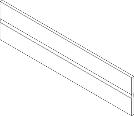 BLUM Z40L1077A ORGA-LINE listwa poprzeczna do przycięcia, do szuflady z wysokim frontem TANDEMBOX, aluminium SZARY