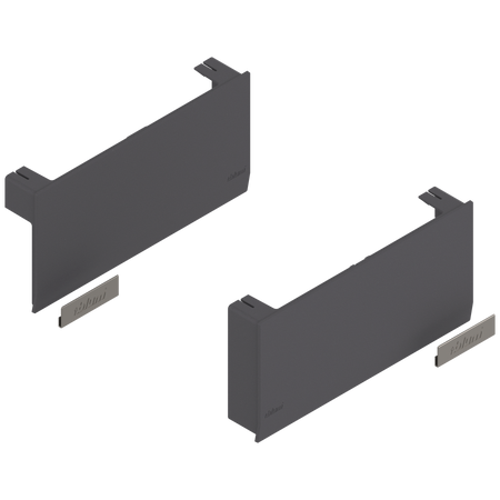 BLUM 22K8000 Front uchylny AVENTOS HK top, zestaw zaślepek, lewa/prawa CIEMNOSZARY