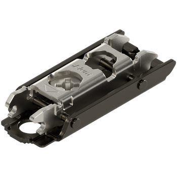 BLUM 175H3100 CLIP prowadnik, prosty, 0 mm, Stal, Wkręty, RW: mimośród, CZARNY ONYKS