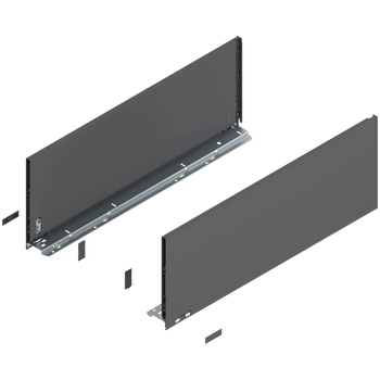 BLUM 770F6502S Bok szuflady LEGRABOX, wysokość F (241 mm), dł.=650 mm, lewy+prawy, do LEGRABOX pure ANTRACYT MAT