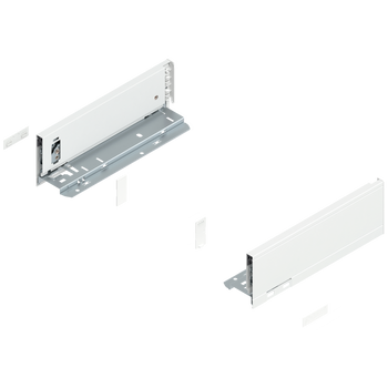 BLUM 770M2702 Bok szuflady LEGRABOX, wysokość M (90.5 mm), dł.=270 mm, lewy+prawy, do LEGRABOX pure BIAŁY MAT