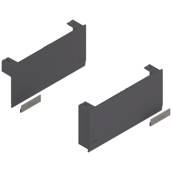 BLUM 22K8000 Front uchylny AVENTOS HK top, zestaw zaślepek, lewa/prawa CIEMNOSZARY
