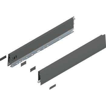 BLUM 470M5502S Bok MERIVOBOX, wysokość M (91 mm), dł.=550 mm, lewy+prawy, ANTRACYT MAT