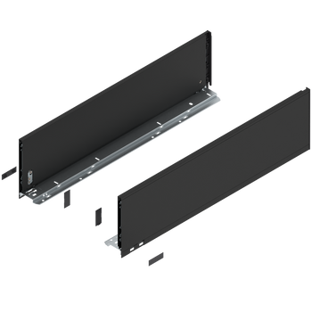BLUM 770C6502S Bok szuflady LEGRABOX, wysokość C (177 mm), dł.=650 mm, lewy+prawy, do LEGRABOX pure CZARNY CARBON MAT