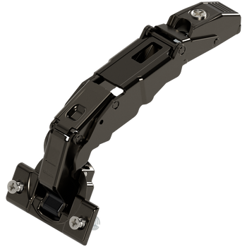 BLUM 70T7550 CLIP top Zawias z szerokim kątem otwarcia i zerowym uskokiem 155°, Drzwi nakładane, bez sprężyny, puszka: na wkręty, CZARNY ONYKS