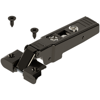 BLUM 70T950A CLIP top zawias do ram. alumin. 95°, Drzwi nakładane, bez sprężyny, puszka: na wkręty, CZARNY ONYKS