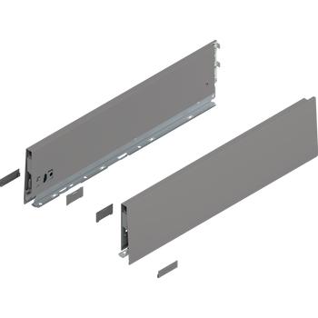 BLUM 470K5002S Bok MERIVOBOX, wysokość K (129 mm), dł.=500 mm, lewy+prawy, SZARY INDIUM MAT
