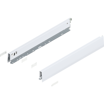 BLUM 470N5002S Bok MERIVOBOX, wysokość N (68.5 mm), dł.=500 mm, lewy+prawy, JEDWABIŚCIE BIAŁY MAT