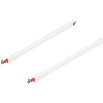 BLUM ZRG.437RSI Reling podłużny TANDEMBOX (górny), do szuflady z wysokim frontem, dł.=500 mm, lewy+prawy, do TANDEMBOX antaro BIAŁY