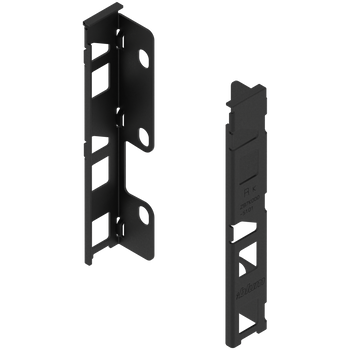 BLUM ZB7K000S Uchwyt drewnianej ścianki tylnej LEGRABOX, wys. K (144 mm), prawy+lewy CZARNY CARBON MAT