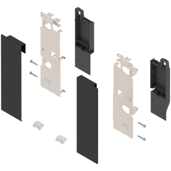 BLUM ZI7.3CS0 Mocowanie frontu LEGRABOX , wys. C, do szuflady wewnętrznej z relingiem, lewe+prawe, do LEGRABOX pure CZARNY MAT