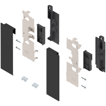 BLUM ZI7.2CS0 Mocowanie frontu LEGRABOX , wys. C, do szuflady wewnętrznej z elementami dekoracyjnymi, lewe+prawe, do LEGRABOX pure CZARNY MAT