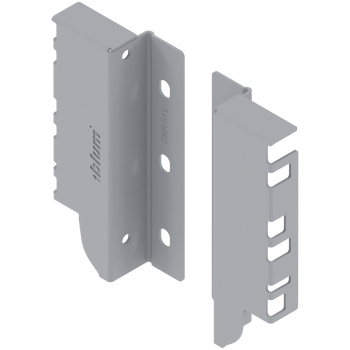 BLUM Z30K000S HO-RW MP R906 Uchwyt drewnianej ścianki tylnej TANDEMBOX, wys. K (128,5 mm), prawy+lewy SZARY