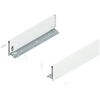 BLUM 770K4502S Bok szuflady LEGRABOX, wysokość K (128.5 mm), dł.=450 mm, lewy+prawy, do LEGRABOX pure BIAŁY MAT