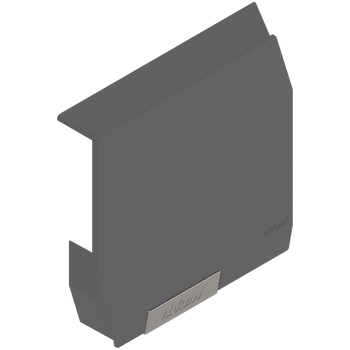 BLUM 20K8A21.21ABD AVENTOS HK-S do małych frontów uchylnych, zaślepka, z zamontowaną małą zaślepką, lewa CIEMNOSZARY