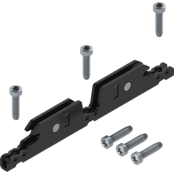 BLUM 24K4201A AVENTOS HKi zintegrowany, Mocowanie frontu do wąskiej ramki aluminiowej, na wkręty CZARNY