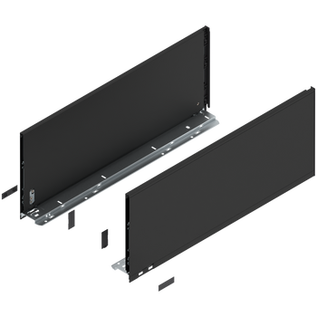 BLUM 770F6002S Bok szuflady LEGRABOX, wysokość F (241 mm), dł.=600 mm, lewy+prawy, do LEGRABOX pure CZARNY CARBON MAT