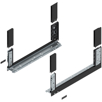 BLUM 780C5002S Bok szuflady LEGRABOX, wysokość C (177 mm), dł.=500 mm, lewy+prawy, do LEGRABOX free CZARNY CARBON MAT
