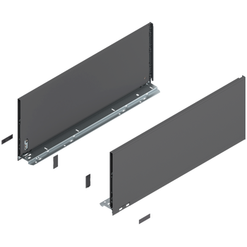 BLUM 770F6002S Bok szuflady LEGRABOX, wysokość F (241 mm), dł.=600 mm, lewy+prawy, do LEGRABOX pure ANTRACYT MAT