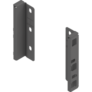 BLUM ZB4K000S Uchwyt drewnianej ścianki tylnej MERIVOBOX, wys. K (146 mm), prawy+lewy, ANTRACYT MAT