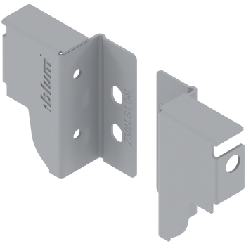BLUM Z30N000S.04HO-RW MP R906 Uchwyt drewnianej ścianki tylnej TANDEMBOX, wys. N (81,5 mm), prawy+lewy SZARY