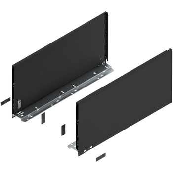BLUM 770F5002S Bok szuflady LEGRABOX, wysokość F (241 mm), dł.=500 mm, lewy+prawy, do LEGRABOX pure CZARNY carbon MAT