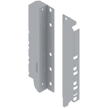 BLUM Z30D000SL HO-RW MP R906 Uchwyt drewnianej ścianki tylnej TANDEMBOX, wys. D (224 mm), do Szuflada wewnętrzna wysoka, prawy+lewy SZARY
