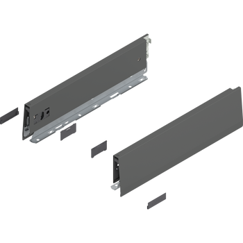 BLUM 470M3502S Bok MERIVOBOX, wysokość M (91 mm), dł.=350 mm, lewy+prawy, ANTRACYT MAT