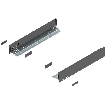 BLUM LEGRABOX 770N4002 Bok szuflady LEGRABOX, wysokość N (66.5 mm), dł.=400 mm, lewy+prawy, do LEGRABOX pure ANTRACYT MAT