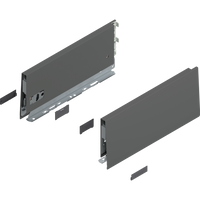 BLUM 470K3002S Bok MERIVOBOX, wysokość K (129 mm), dł.=300 mm, lewy+prawy, ANTRACYT MAT