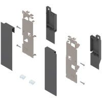 BLUM ZI7.3CS0 Mocowanie frontu LEGRABOX , wys. C, do szuflady wewnętrznej z relingiem, lewe+prawe, do LEGRABOX pure ANTRACYT MAT