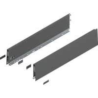 BLUM 470K6002S Bok MERIVOBOX, wysokość K (129 mm), dł.=600 mm, lewy+prawy, ANTRACYT MAT