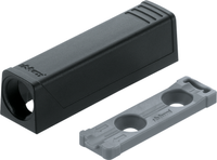 BLUM 956.1201 Adapter TIP-ON do drzwi krótki, Wersja standardowa, prosty, Wkręty CZARNY CARBON