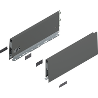 BLUM 470K3502S Bok MERIVOBOX, wysokość K (129 mm), dł.=350 mm, lewy+prawy, ANTRACYT MAT