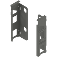 BLUM ZB7M000S Uchwyt drewnianej ścianki tylnej LEGRABOX, wys. M (106 mm), prawy+lewy ANTRACYT MAT