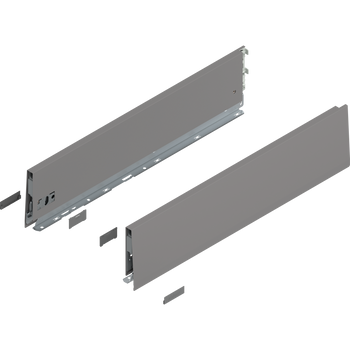 BLUM 470K5502S Bok MERIVOBOX, wysokość K (129 mm), dł.=550 mm, lewy+prawy, SZARY INDIUM MAT