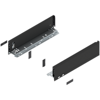 BLUM 770M3502S Bok szuflady LEGRABOX, wysokość M (90.5 mm), dł.=350 mm, lewy+prawy, do LEGRABOX pure CZARNY CARBON MAT