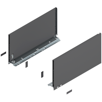 BLUM 770F4502S Bok szuflady LEGRABOX, wysokość F (241 mm), dł.=450 mm, lewy+prawy, do LEGRABOX pure ANTRACYT MAT