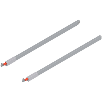 BLUM ZRG.587RSI Reling podłużny TANDEMBOX (górny), do szuflady z wysokim frontem, dł.=650 mm, lewy+prawy, do TANDEMBOX antaro SZARY