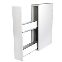 SMARTT KOSZ CARGO DO SZAFKI 15 CICHY DOMYK PEŁNE DNO WYSUW 2 POZIOMY PROWADNICE BLUM PRAWY BIAŁY