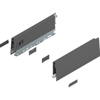 BLUM 470M2702S Bok MERIVOBOX, wysokość M (91 mm), dł.=270 mm, lewy+prawy, ANTRACYT MAT