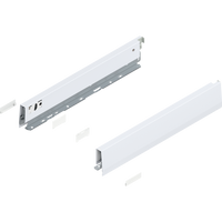 BLUM 470N4002S Bok MERIVOBOX, wysokość N (68.5 mm), dł.=400 mm, lewy+prawy, JEDWABIŚCIE BIAŁY MAT