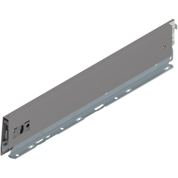 BLUM 470M4502S Bok MERIVOBOX, wysokość M (91 mm), dł.=450 mm, lewy, SZARY INDIUM MAT