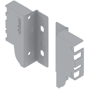 BLUM Z30M000S.04HO-RW MP R906 Uchwyt drewnianej ścianki tylnej TANDEMBOX, wys. M (96,5 mm), prawy+lewy SZARY